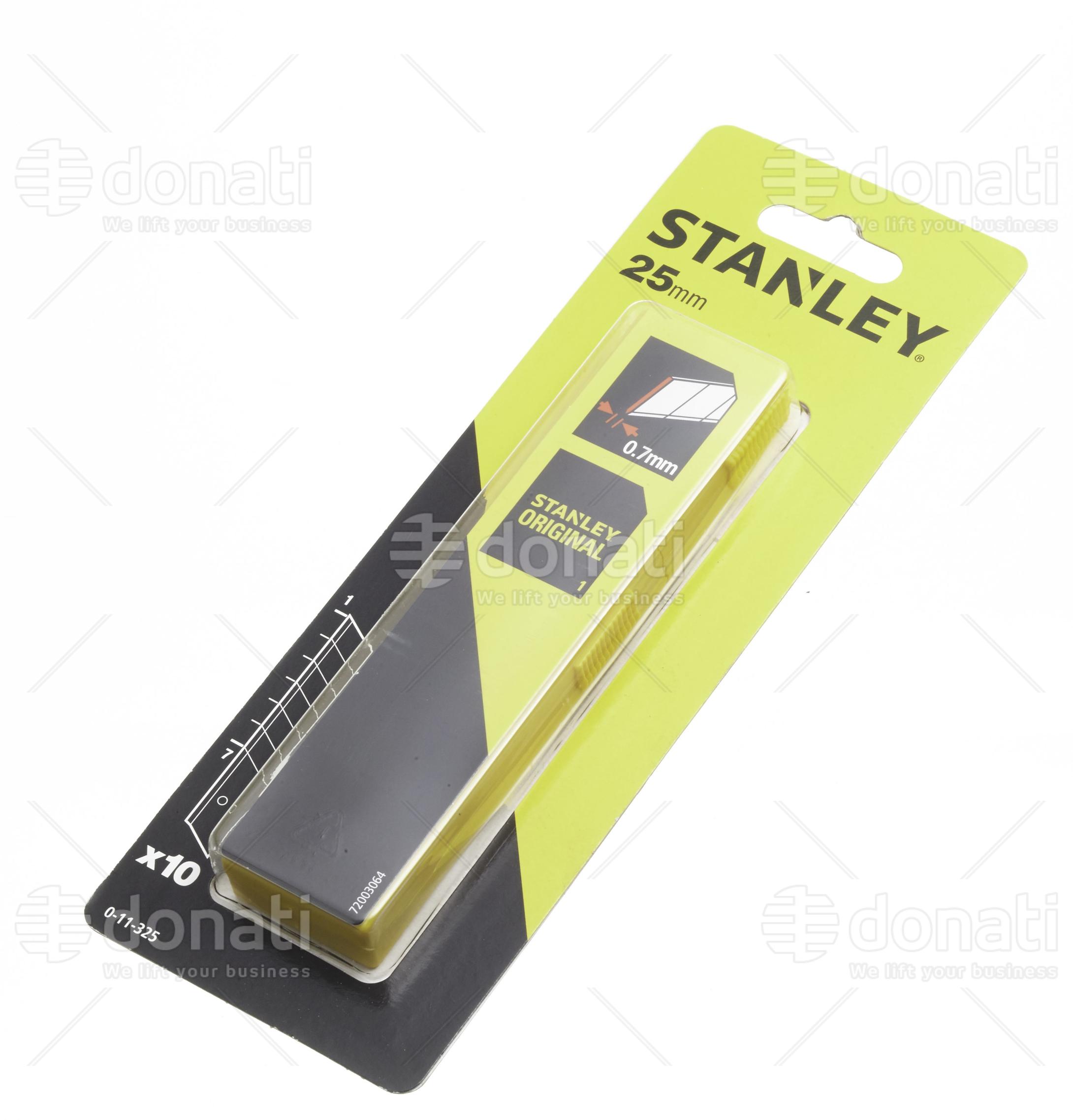 Cutter Stanley Bi-matière 25 Mm - Molette De Blocage, Lame Sécable 7 Segments | 1-10-425