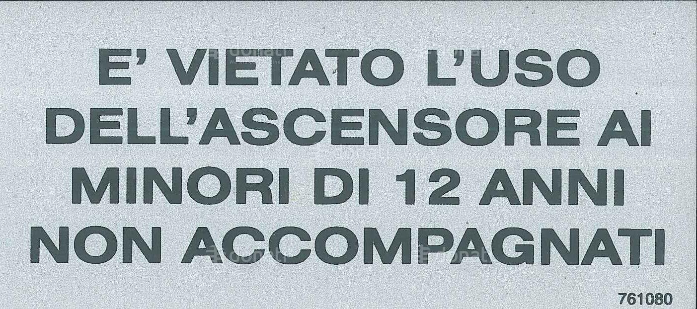 Adesivo Inox Per Ascensore – Cartello Informativo 5x20 Cm, Lamiera Spessa 0,8 Mm, Design Elegante E Resistente