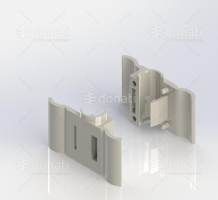 CORRIMANO PLASTICA GRIGIO PER BALAUSTRA LUNGHEZZA 500 cm